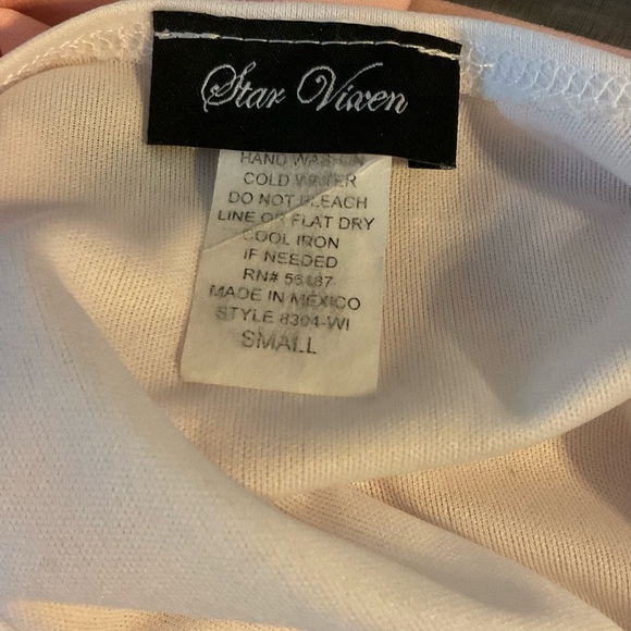Star Vixen Pink and White Striped Short Sleeve Top - Picture 3 of 3